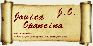 Jovica Opančina vizit kartica